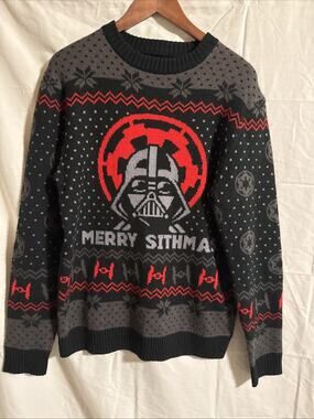 Size M Mens Christmas Sweater Star Wars Darth Vader Holiday Sweater Star Wars